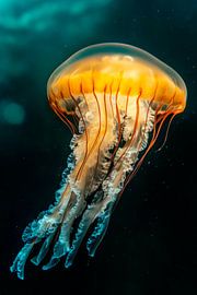 Medusa kunst in de werveling van de oceaan van Poster Art Shop