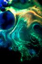 Abstract blauw en groen van Jeannine Van den Boer thumbnail