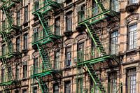 Brandtrappen voor New Yorkse wolkenkrabbers
