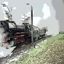 Train à vapeur à Arnhem sur Eric de Haan