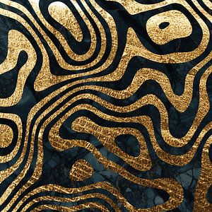 Dark blue marble texture with gold von beangrphx Illustration and paintings