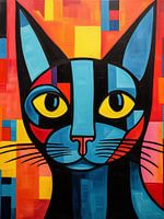 Pablo de kat - Een kattenportret in de stijl van Picasso