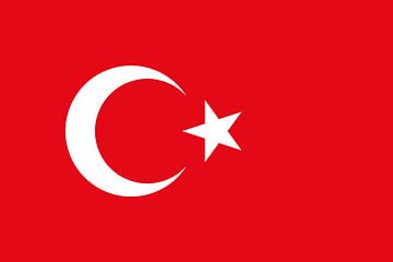 Drapeau de la Turquie sur de-nue-pic