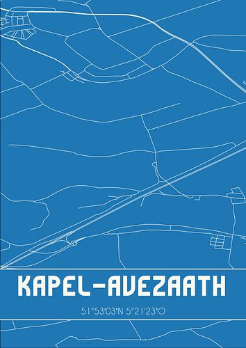 Blauwdruk | Landkaart | Kapel-Avezaath (Gelderland)