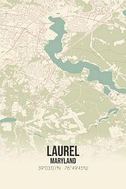 Vintage map of Laurel (Maryland), USA. by Prints of Place