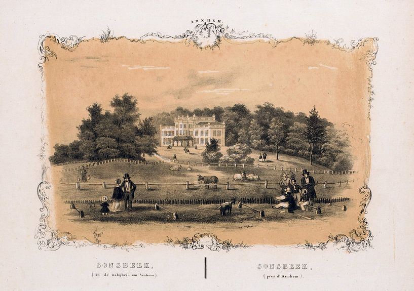 Hendrik Wilhelmus Last, View of the buitenplaats Sonsbeek, 1827 - 1873 by Atelier Liesjes