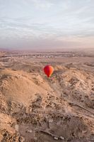 Red Hot Air Balloon Sunrise Temples Luxor, Egypt