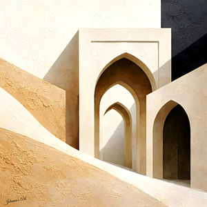 Arabische Bögen in der Wüste 1