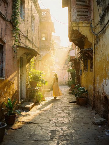 Sonnenlicht in einer stimmungsvollen alten Gasse von But First Framing