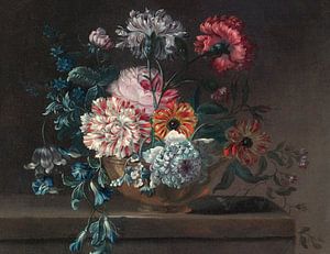 Jean-Baptiste Monnoyer, Nature morte d'œillets et autres fleurs