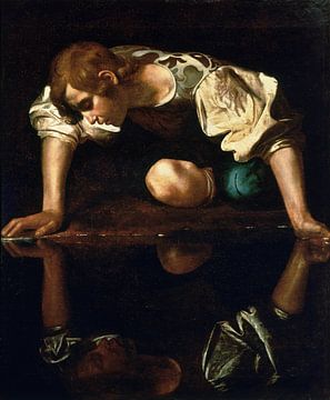 Caravaggio, Narcissus - 1594-96 van Atelier Liesjes
