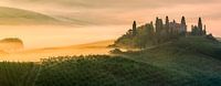 Panorama Lever de soleil au Belvédère en Toscane, Italie par Henk Meijer Photography Aperçu