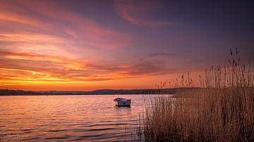 Het meer van Sellin bij zonsondergang van Marita Autering