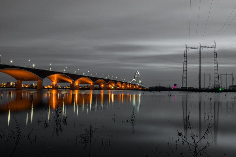 Bridge over the river Waal, The Crossing in Nijmegen by Patrick Verhoef