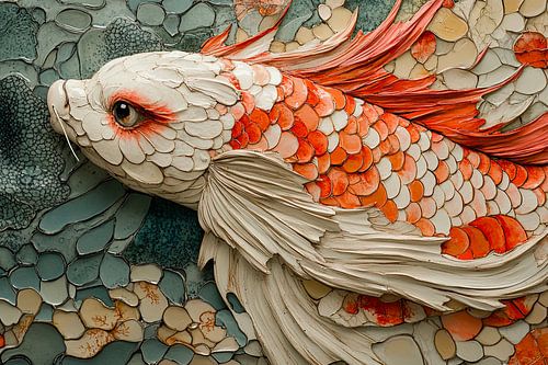 schilderachtige japanse kunst koi karper goudvis