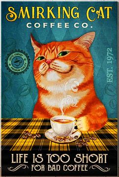 Vintage Katze und Kaffee