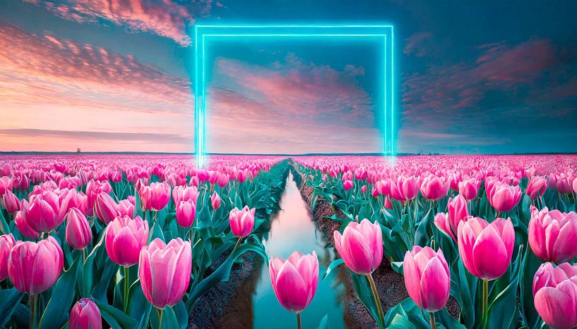 Tulpen mit Blauen Beleuchtung von Mustafa Kurnaz