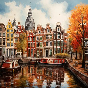 Amsterdamse huizen van The Xclusive Art