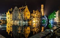 Brugge by night von Erwin van den Berg Miniaturansicht
