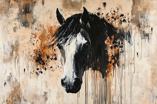 Dynamisch portret van paard