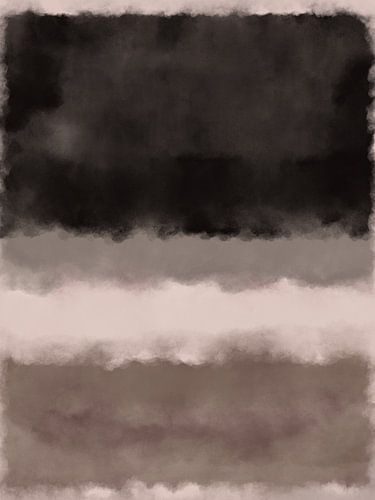 Abstracte Rothko stijl in taupe, zwart en wit