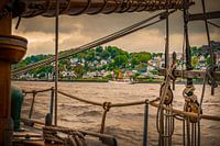 The port of Hamburg in front of Blankenese