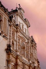 Kirche mit Sonnenuntergang von Manon Leisink