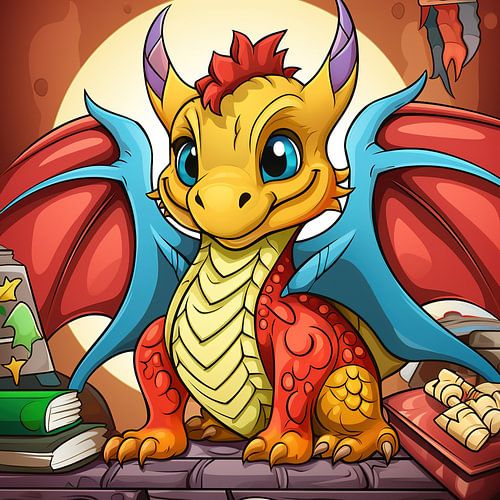 Cute Dragon Illustration