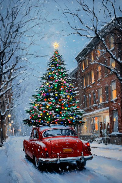 Christmas tree snow by Poster Art Shop