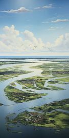 Gemalte Landschaft von Wunderbare Kunst