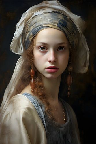 Girl with intense gaze