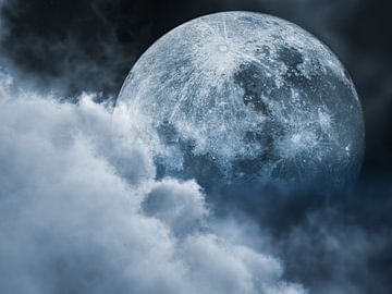 De maan achter de wolken van Max Steinwald