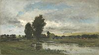 Franse Rivierscène, Charles-François Daubigny van Meesterlijcke Meesters thumbnail