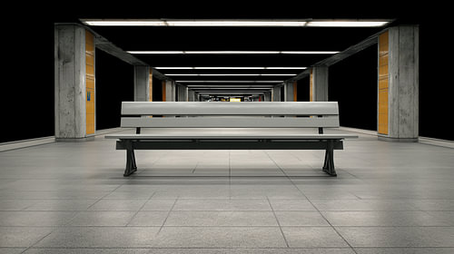Verlaten metrostation panorama