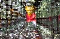 Abstract beeld met meervoudige belichting van glas in lood ramen. van Marianne van der Zee thumbnail