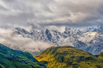 Panorama des Franz-Josef-Gletschers in Neuseeland von Patricia Hofmeester