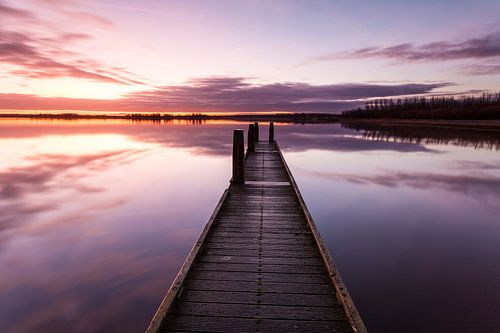 Zonsopkomst aan het Lauwersmeer