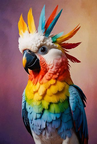 Dynamisch en Kleurrijk Kaketoe Portret