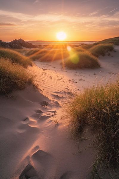 Sand dunes on the beach V2 by drdigitaldesign