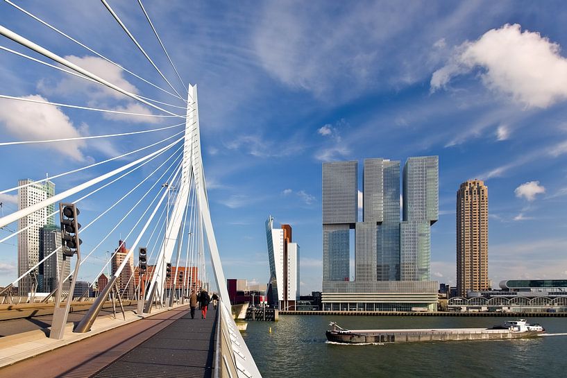 Erasmus Bridge and The Rotterdam by Anton de Zeeuw