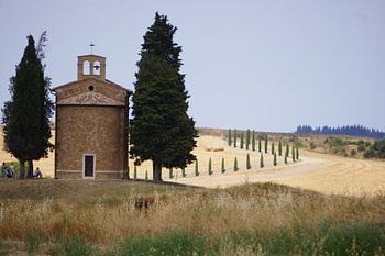 Cappella Madonna di Vitaleta, paysage de Toscane