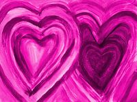 Zwei Herzen vereint -lila