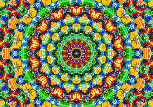 Hippie-Zeit! (Mandala in Gelb)