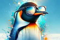 Cool penguin: sunglasses with summer flair