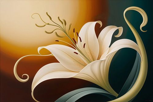 Elegante surrealistische lelie afbeelding