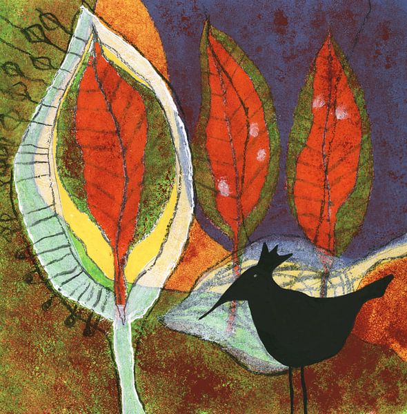 bird and three trees by Sofie