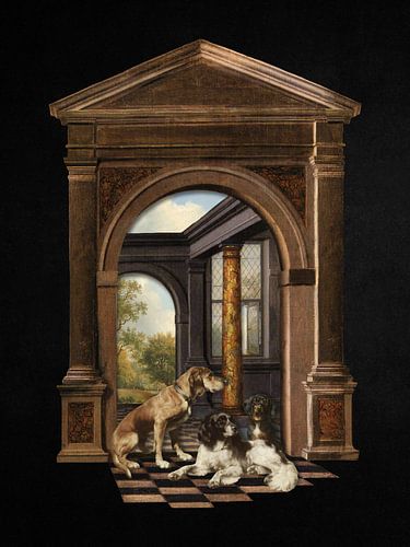 Classic Art in 3D (with dogs) von Marja van den Hurk