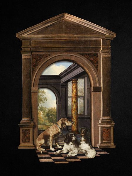 Classic Art in 3D (with dogs) by Marja van den Hurk