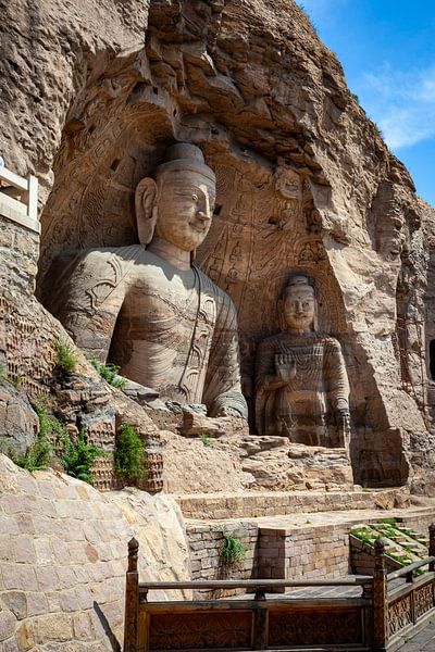 Die Buddhas der Yungang Grotten in China von Roland Brack
