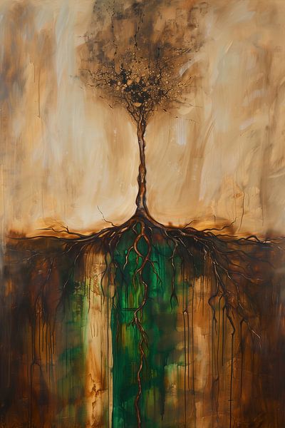 Arbre de vie dans les tons de terre par artefacti